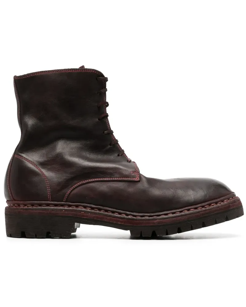 GUIDI Stiefel mit runder Kappe - Rot Rot
