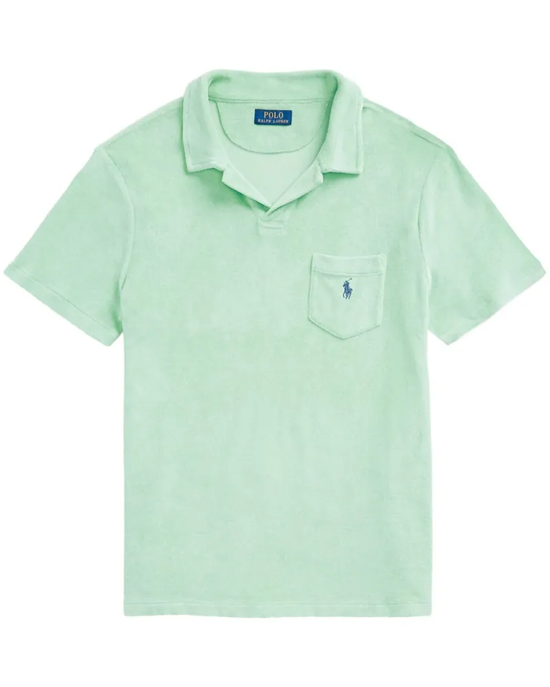 Ralph Lauren Polo Pony Poloshirt mit Frottee-Optik - Grün Grün