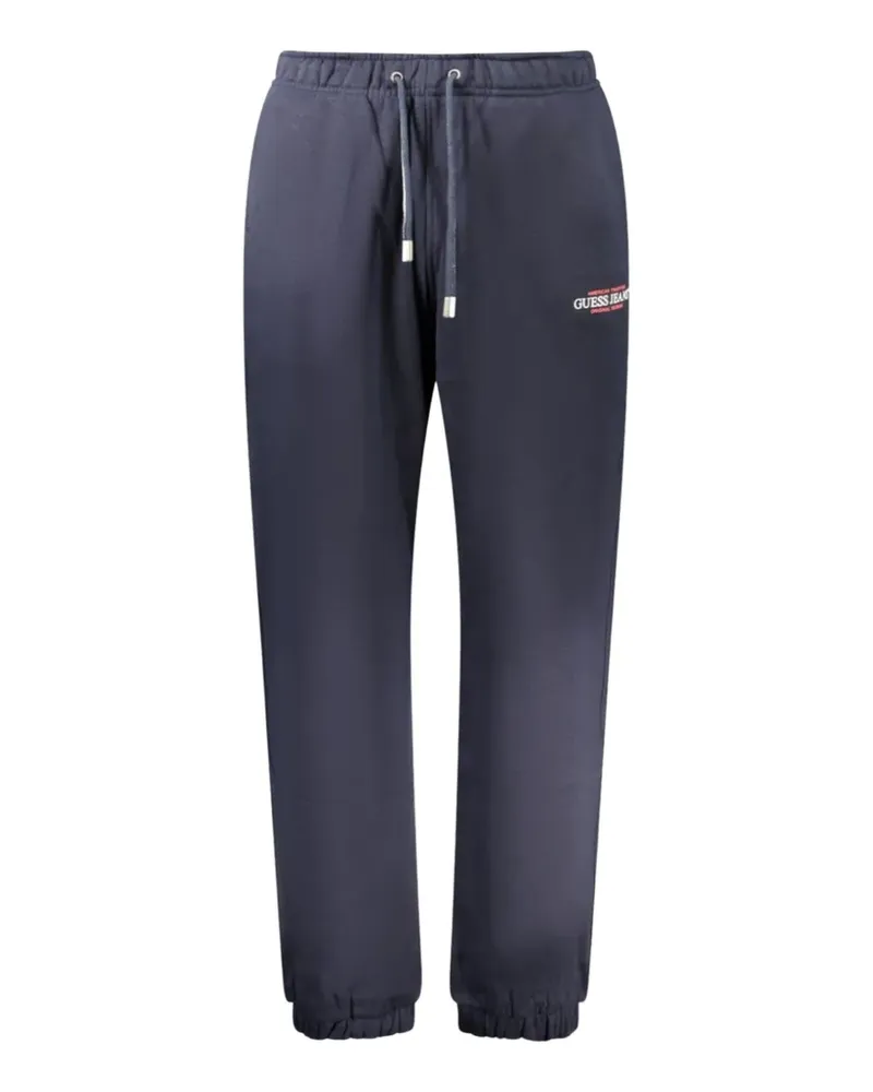 Guess logo-print drawstring track pants - Blau Blau