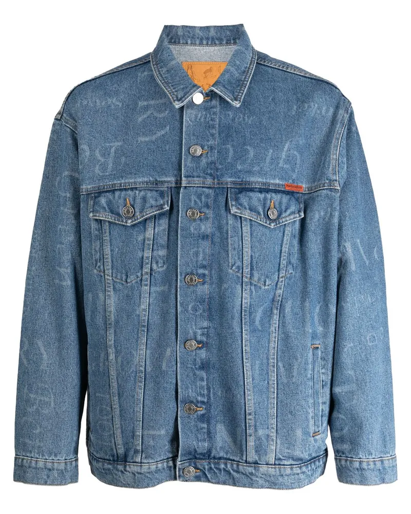 Martine Rose Jeansjacke mit Logo-Print - Blau Blau