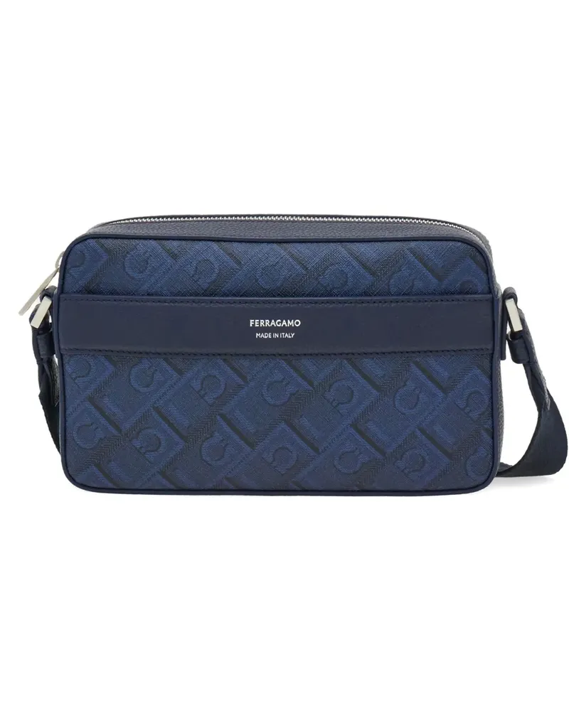 Ferragamo Kuriertasche mit Monogramm - Blau Blau