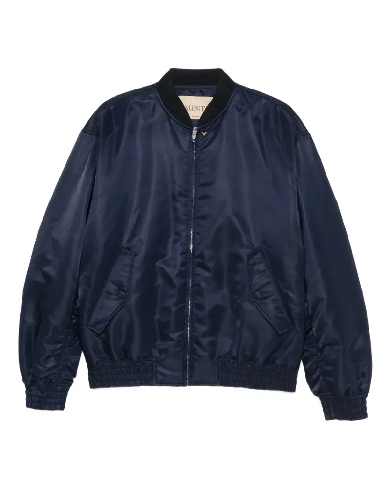 Valentino Garavani V-logo zip-up bomber jacket - Blau Blau