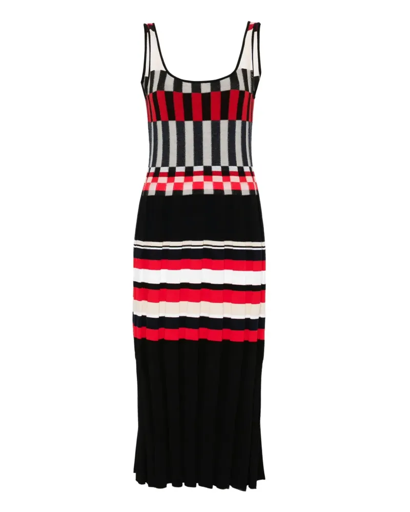Colville Madras Midikleid - Schwarz Schwarz