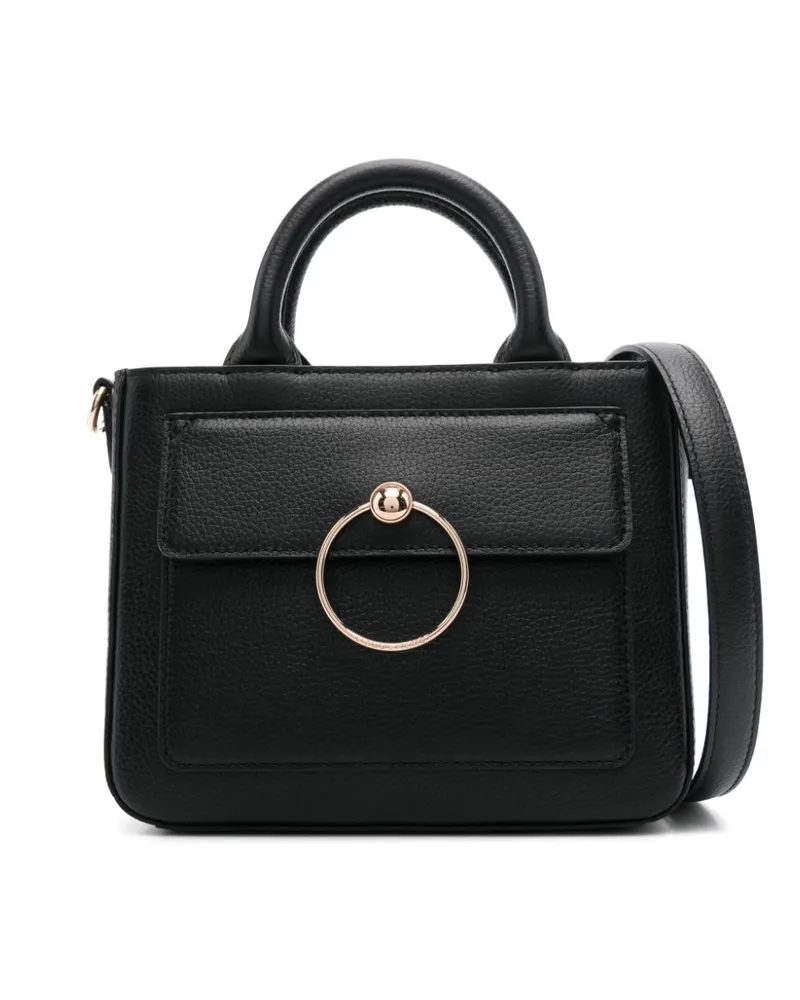 Claudie Pierlot Anouck Mini-Tasche aus glattem Leder - Schwarz Schwarz