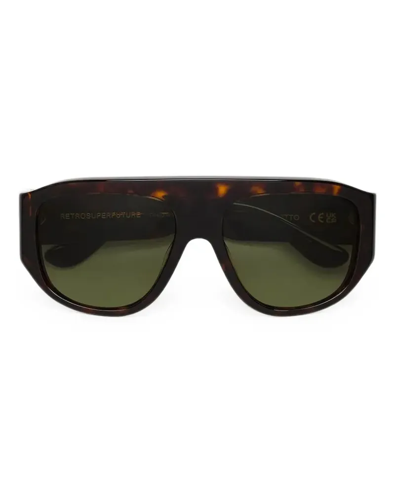 RETROSUPERFUTURE Biscotto Sonnenbrille in Schildpattoptik - Braun Braun