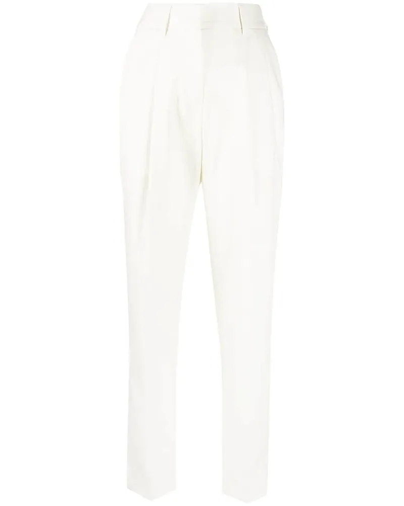 Philipp Plein Tapered-Hose mit hohem Bund - Weiß Weiß