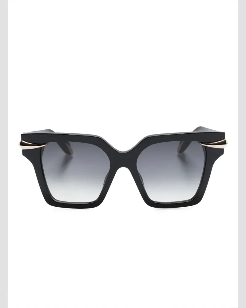 Roberto Cavalli Eckige Sonnenbrille - Schwarz Schwarz