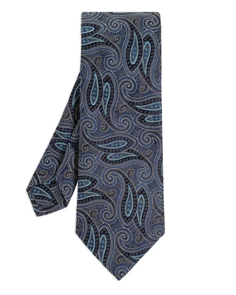 Etro Krawatte mit Paisleymuster - Blau Blau
