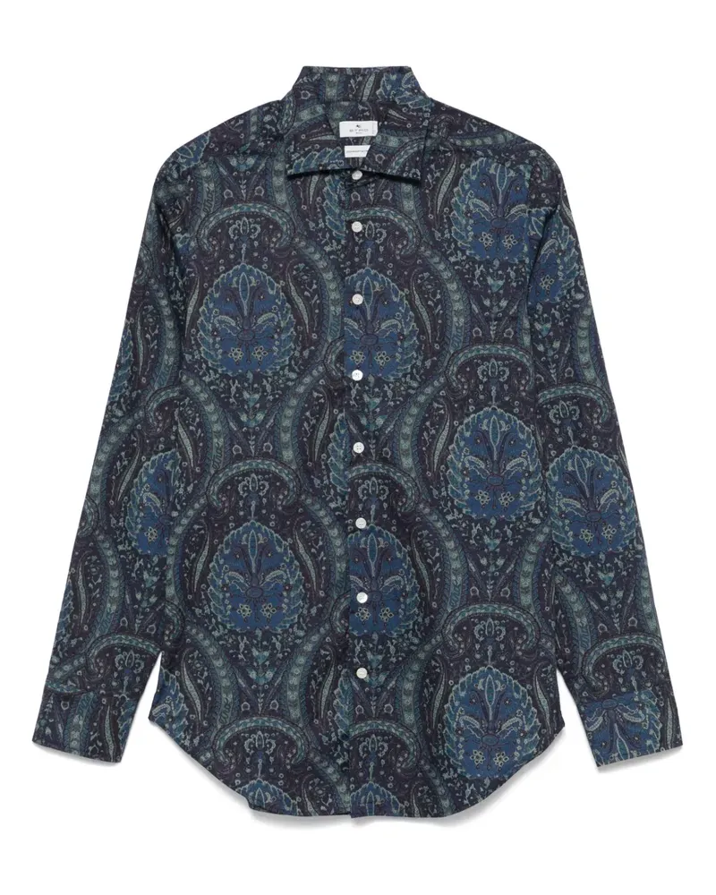 Etro Hemd mit Paisleymuster - Blau Blau