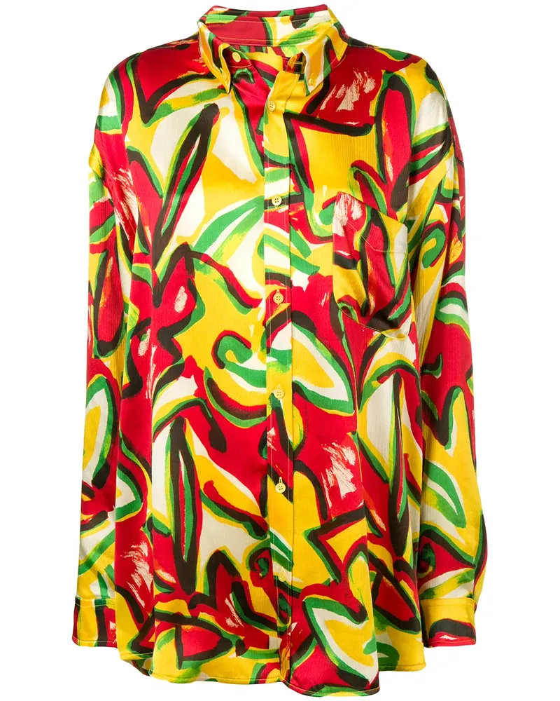 Balenciaga Oberteil mit Schal - Gelb Gelb