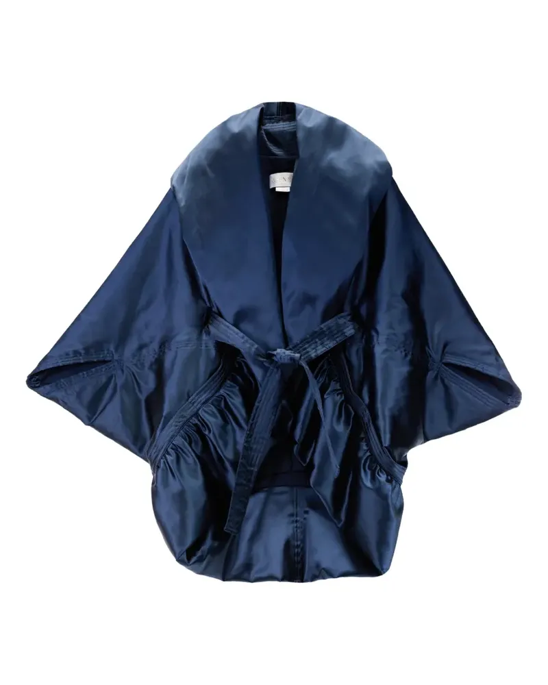 Genny Drapierte Jacke mit Gürtel - Blau Blau