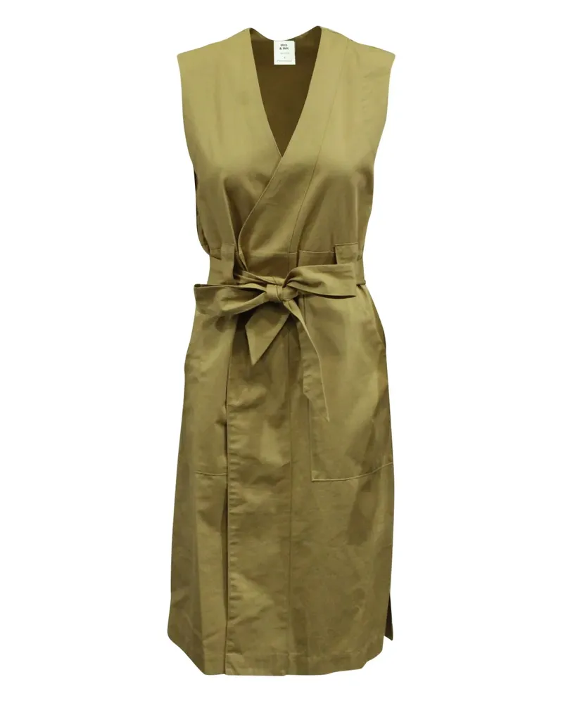 Iris & Ink belted sleeveless midi dress - Grün Grün