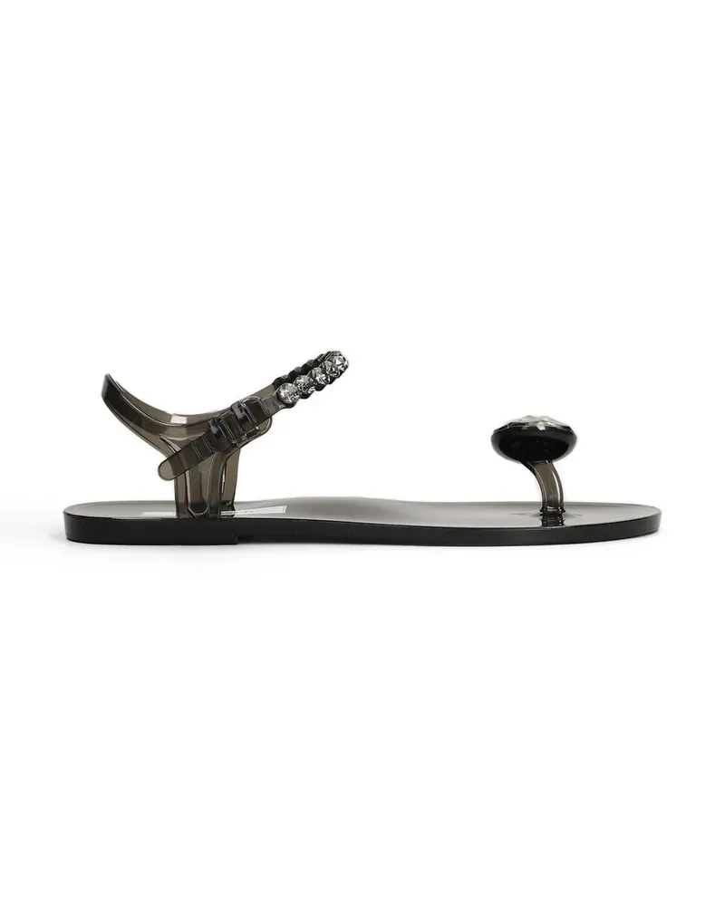 Menghi Iride crystal-embellished thong sandals - Schwarz Schwarz