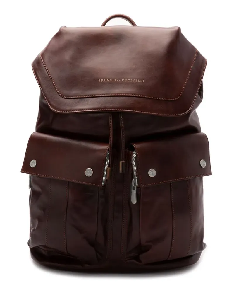 Brunello Cucinelli Rucksack aus Leder - Braun Braun