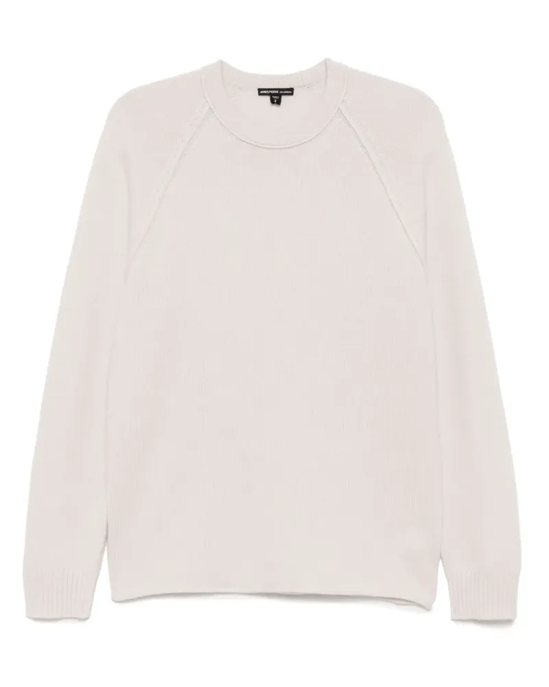 James Perse Pullover aus recyceltem Kaschmir mit Raglanärmeln - Weiß Weiß