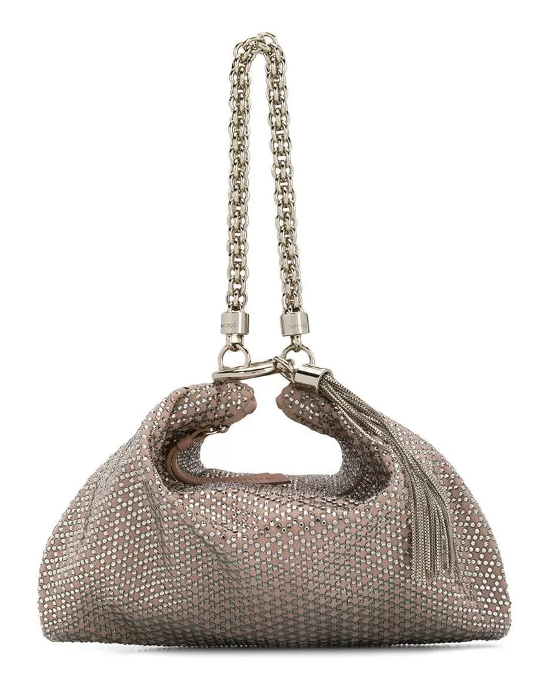 Jimmy Choo Clutch mit Kristallen - Nude Nude