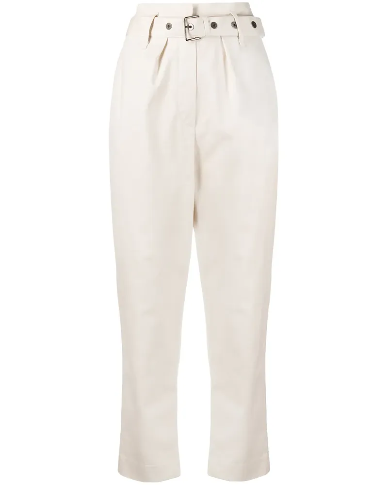 Brunello Cucinelli Cropped-Hose mit Gürtel - Nude Nude