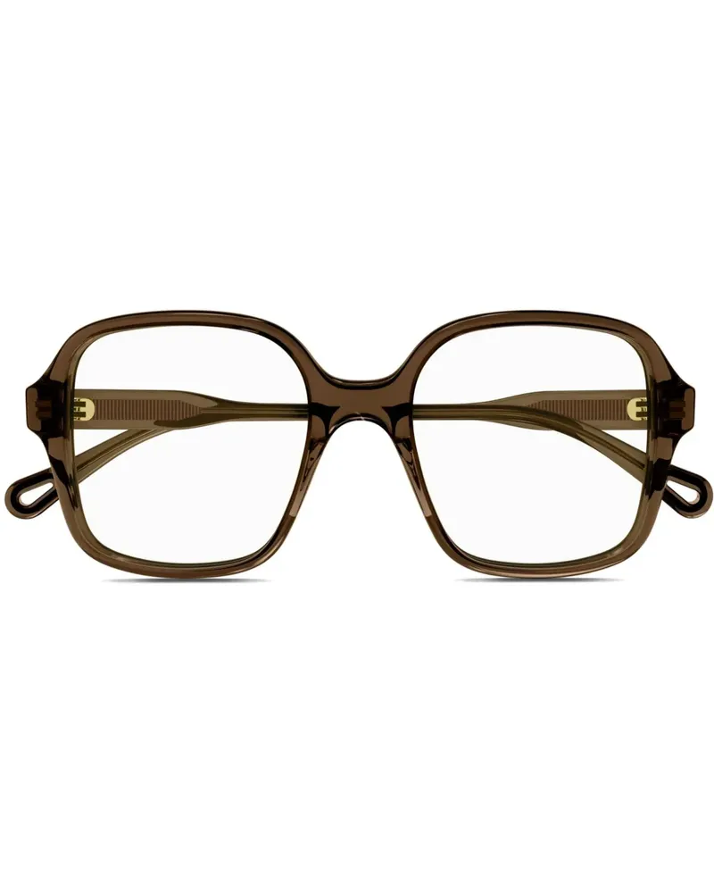 Chloé Brille mit eckigem Gestell - Braun Braun