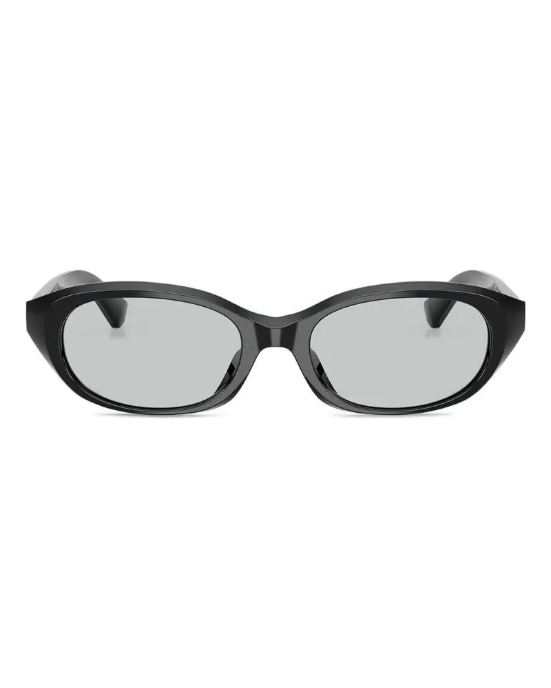 Burberry Sonnenbrille mit ovalem Gestell - Schwarz Schwarz