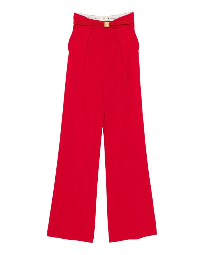 Elisabetta Franchi Bundfaltenhose mit Gürtel - Rot Rot