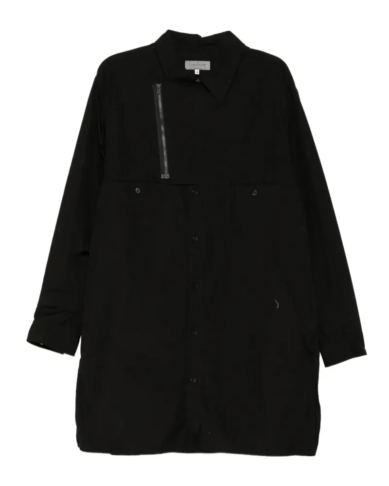 Yohji Yamamoto Hemd mit Reißverschluss - Schwarz Schwarz