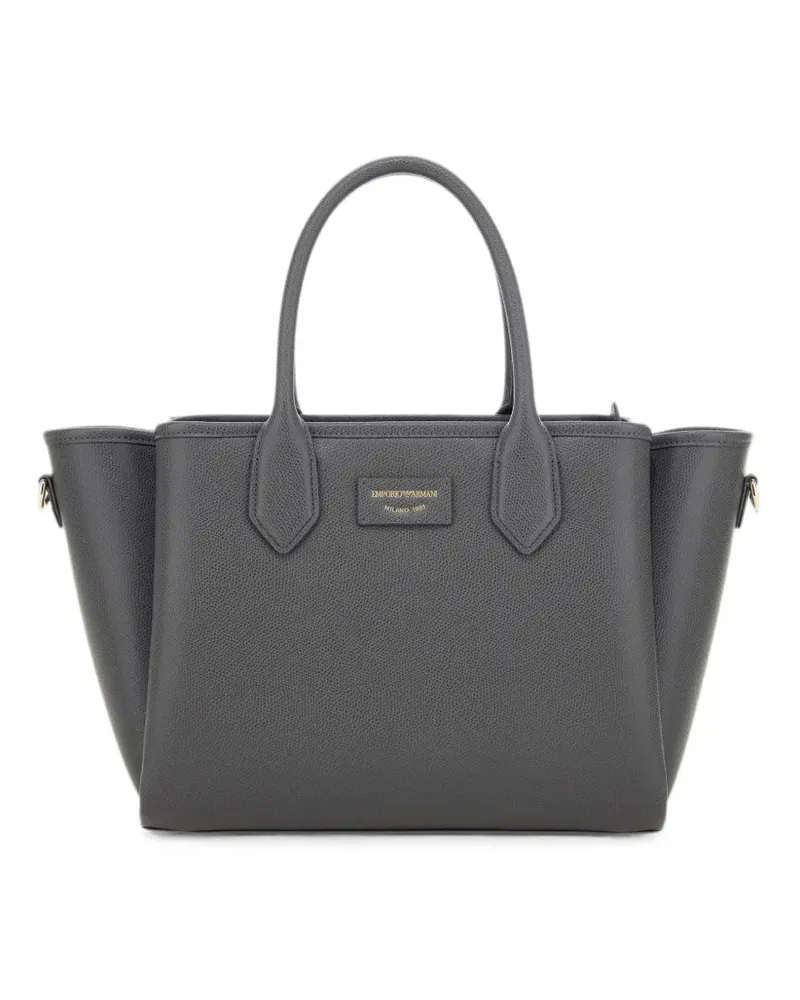 Emporio Armani Tote Bag mit Logo-Patch - Grau Grau