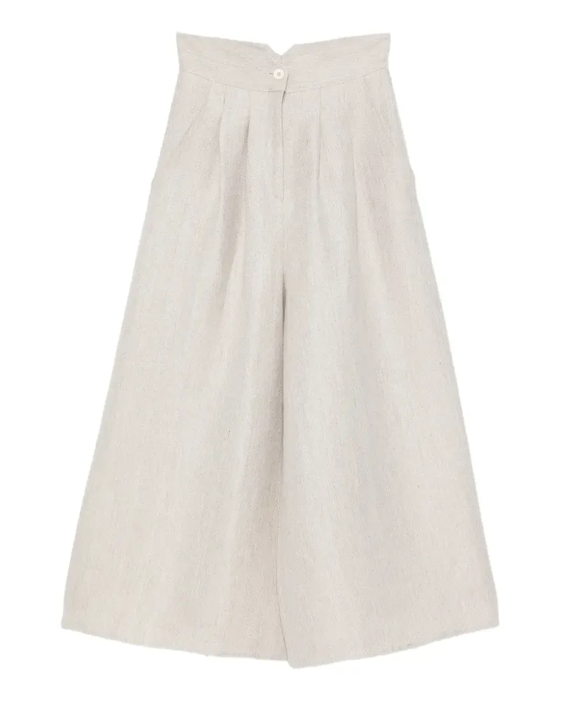 Dušan herringbone-pattern pleated trousers - Nude Nude