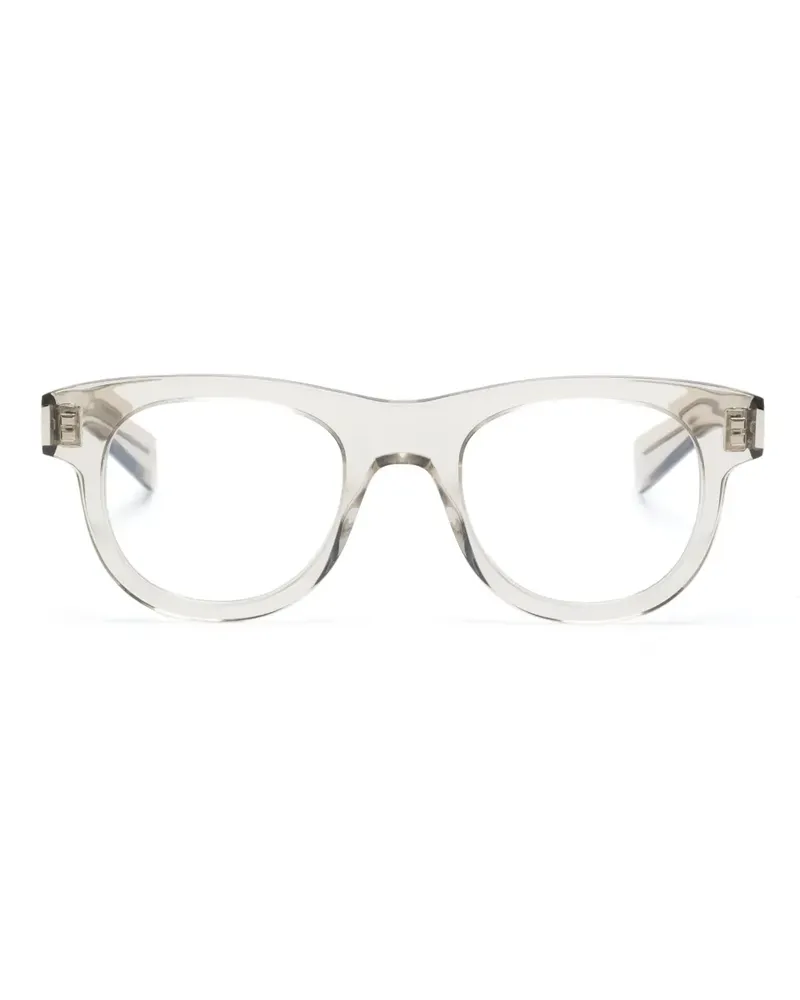 Saint Laurent Transparente Brille mit rundem Gestell - Nude Nude