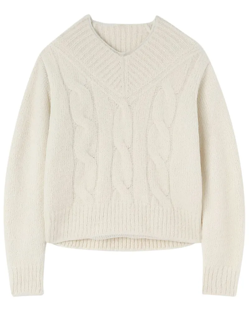 Jil Sander Pullover mit V-Ausschnitt - Weiß Weiß