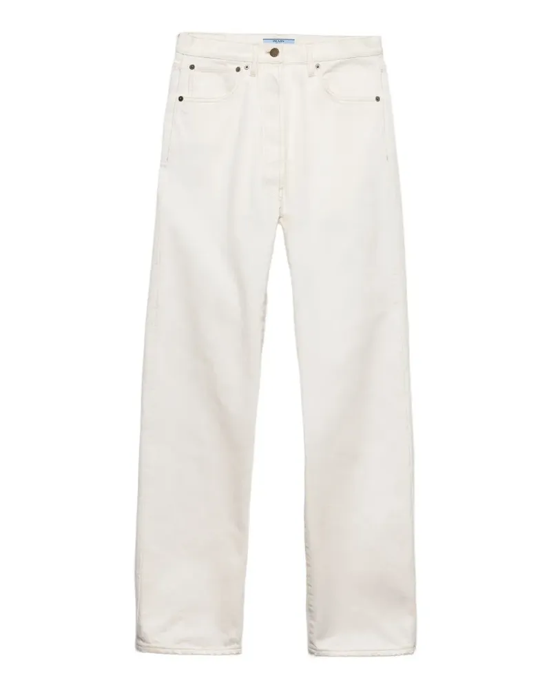 Prada Old-Denim-Jeans im Five-Pocket-Design - Weiß Weiß