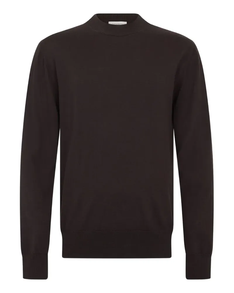 Paolo Pecora Milano Pullover mit rundem Ausschnitt - Braun Braun