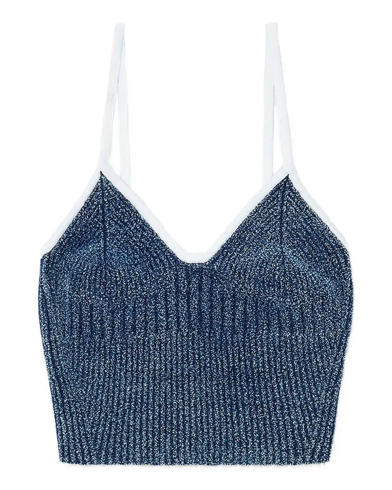 Diesel M-Estere Bouclé-Strickoberteil - Blau Blau