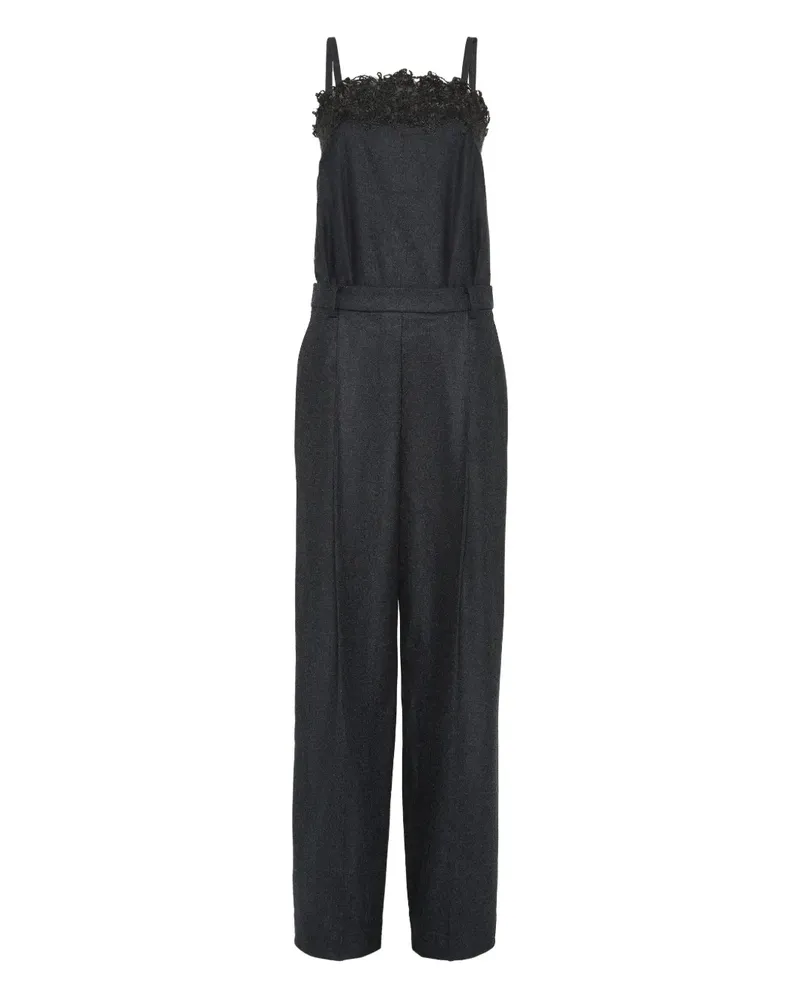 Brunello Cucinelli Jumpsuit aus Flanell - Grau Grau