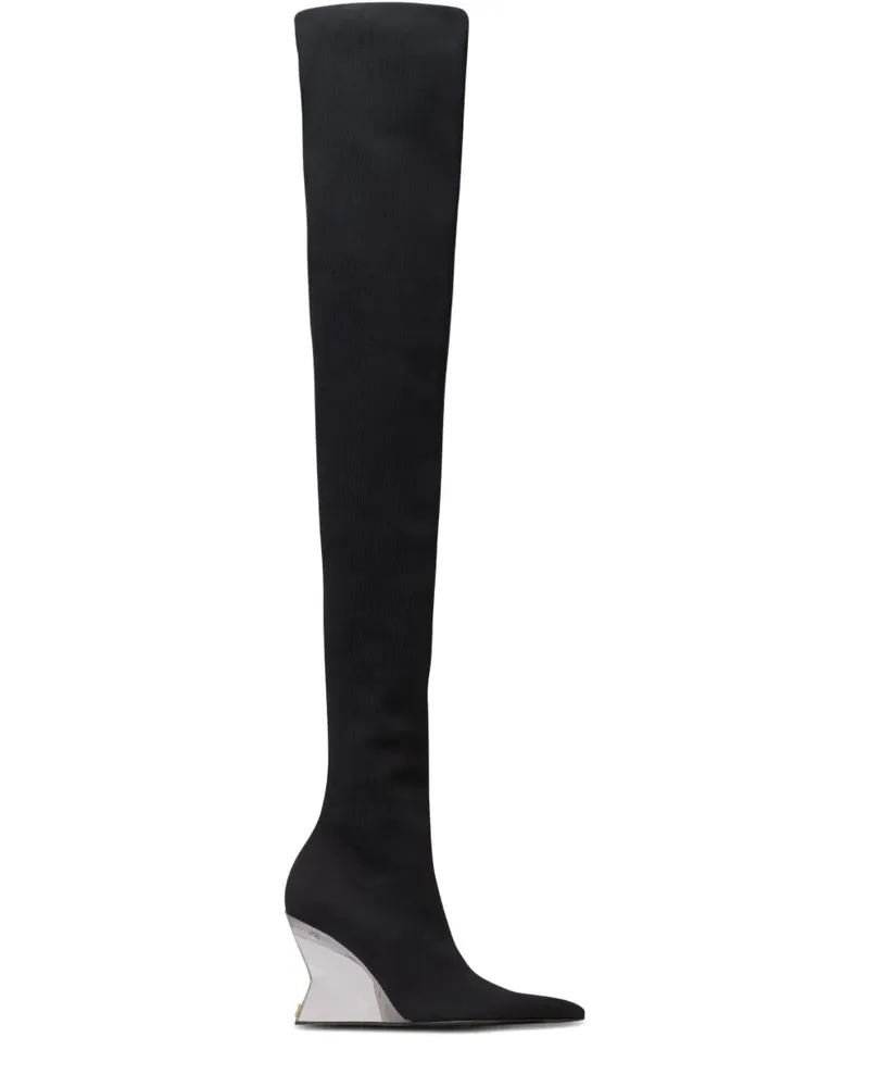 Balmain Overknee-Stiefel 95mm - Schwarz Schwarz
