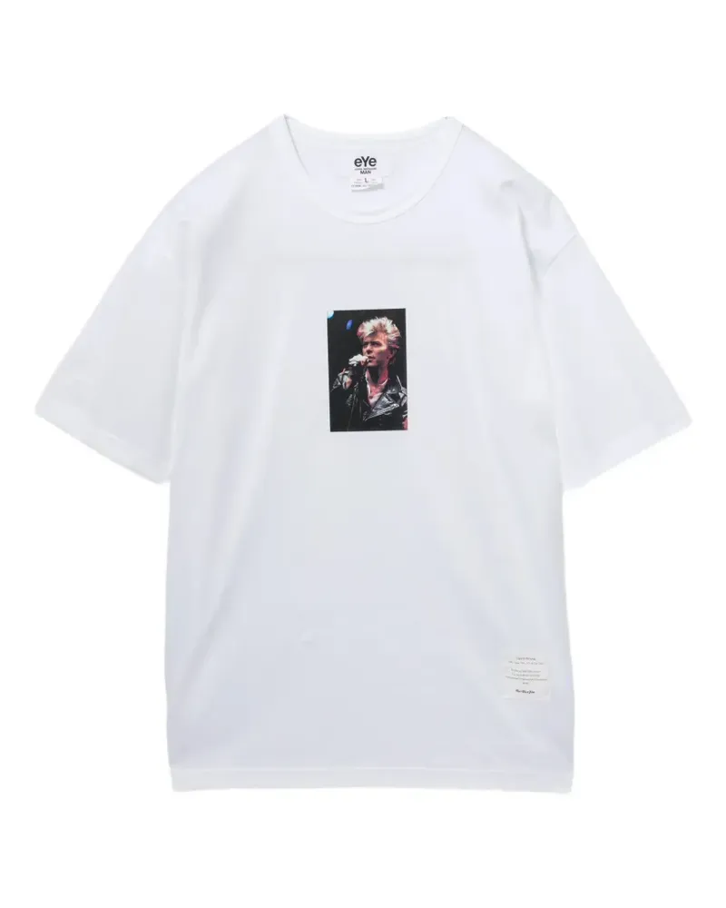 Junya Watanabe David Bowie graphic-print T-shirt - Weiß Weiß