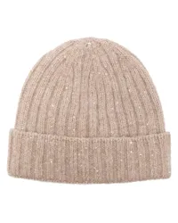 Fabiana Filippi Beanie mit Pailletten Nude