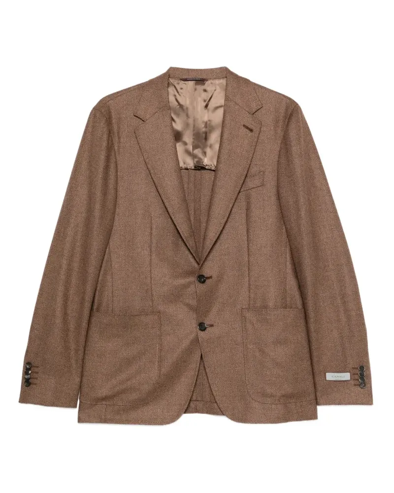 Canali Sakko mit fallendem Revers - Braun Braun