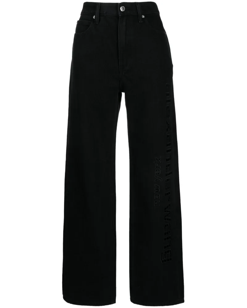 Alexander Wang Bestickte EZ Hose Schwarz