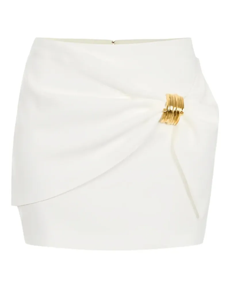 Elisabetta Franchi draped detail mini skirt - Weiß Weiß