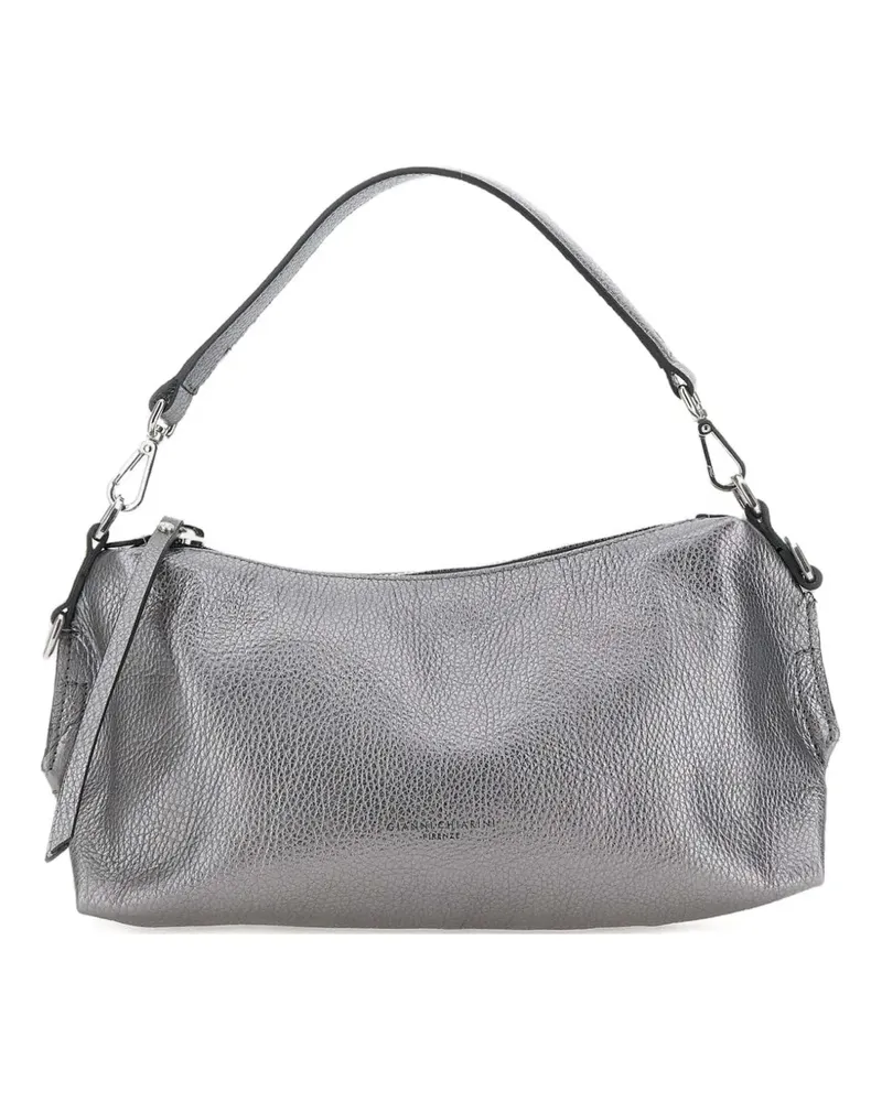 Gianni Chiarini Metallic-Schultertasche mit Henkel - Silber Silber