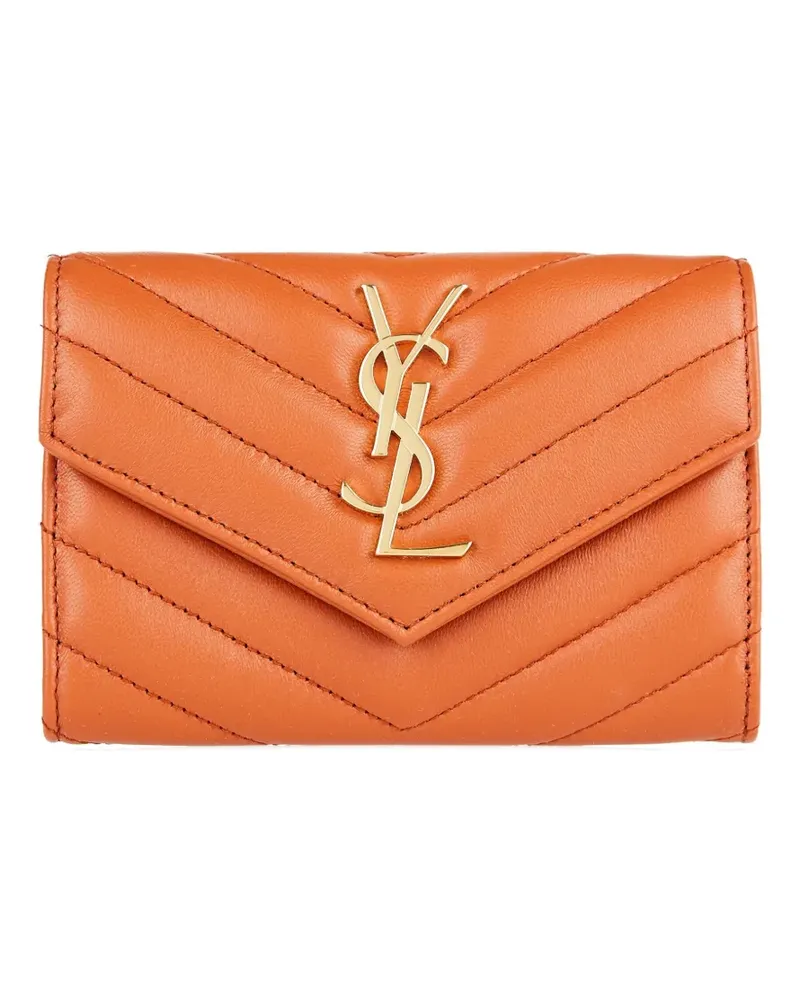 Saint Laurent chevron logo wallet - Orange Orange