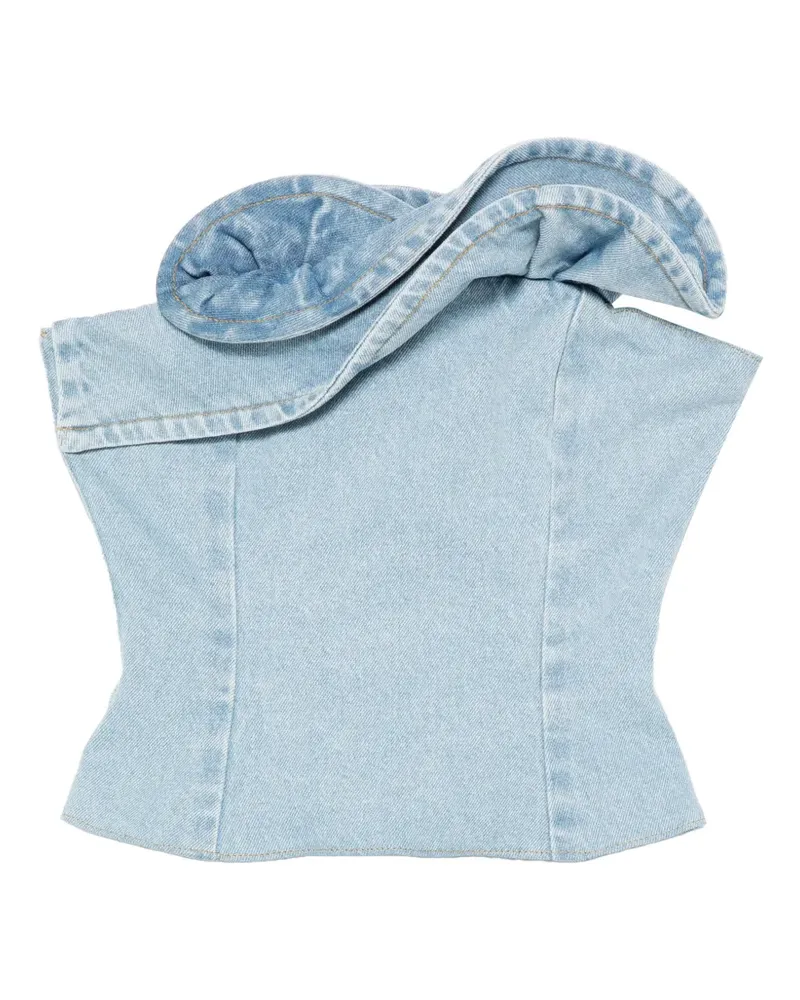 Magda Butrym ruffled corset top - Blau Blau