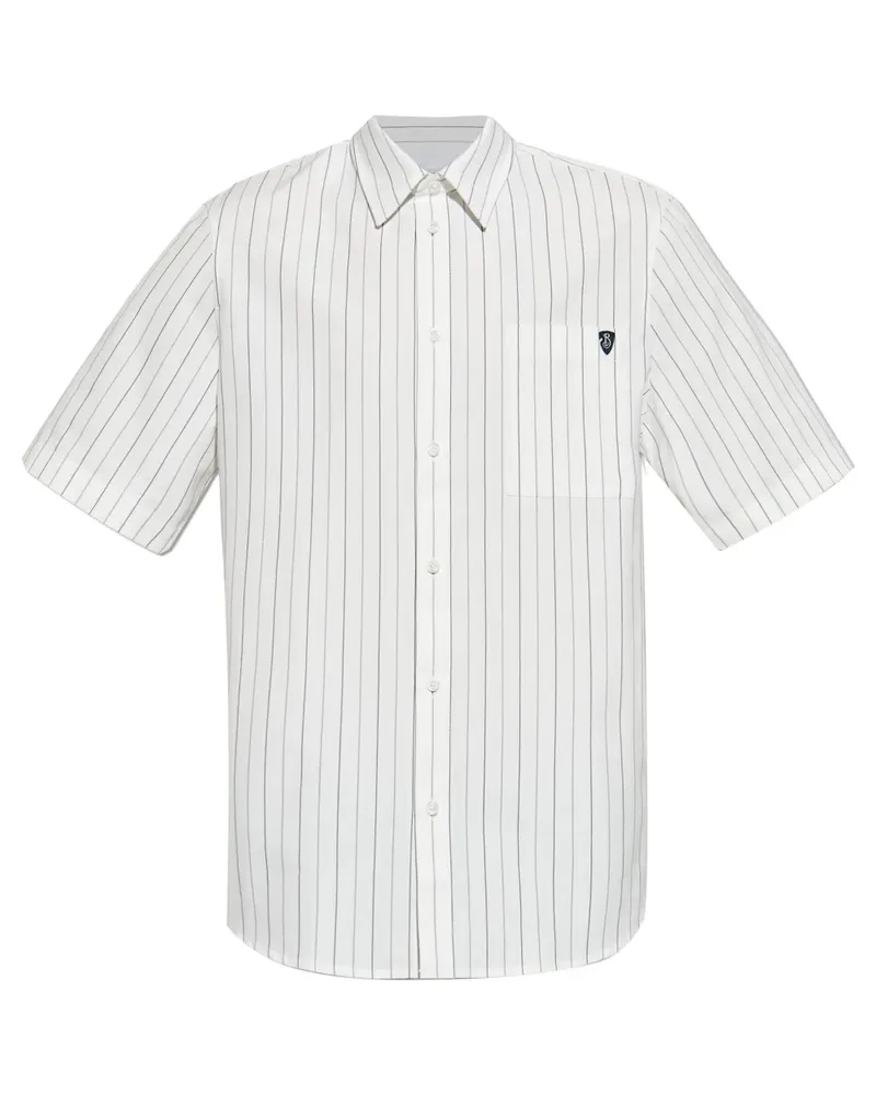 Burberry Gestreiftes Hemd - Weiß Weiß