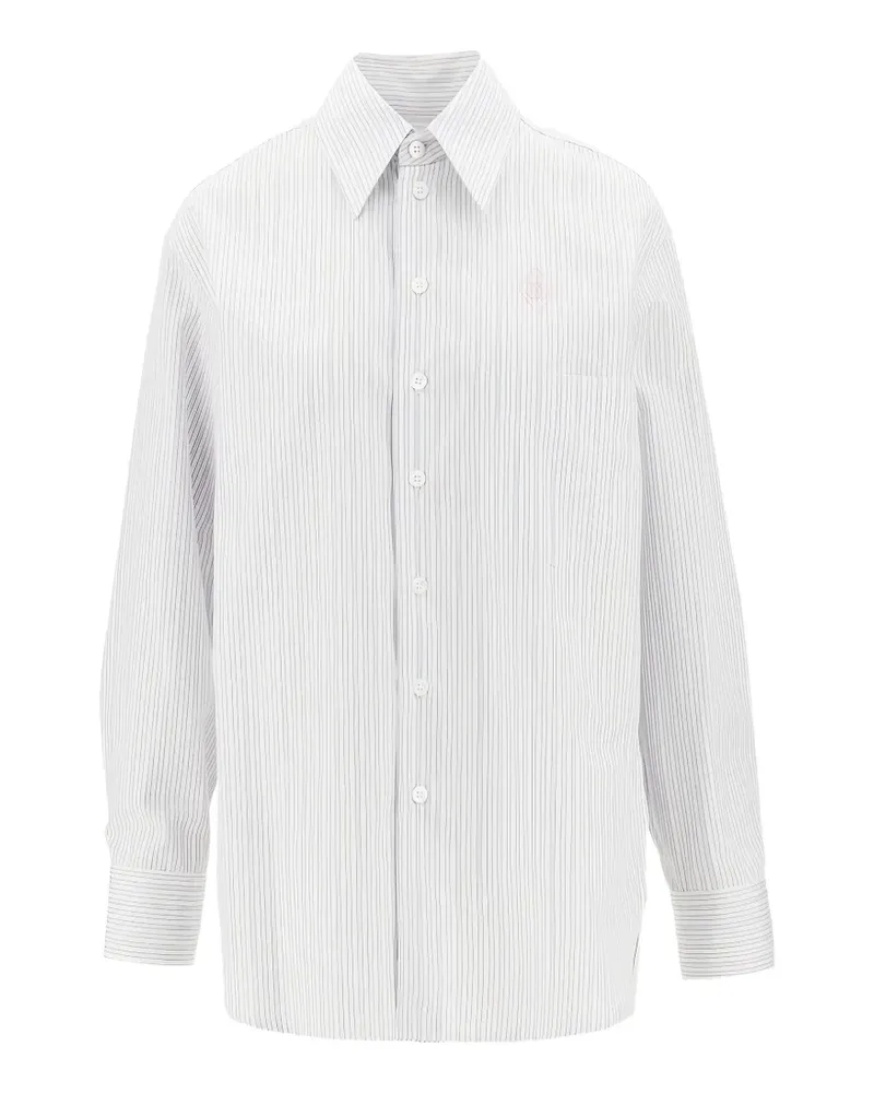 Seafarer Gestreiftes Kim Hemd - Weiß Weiß