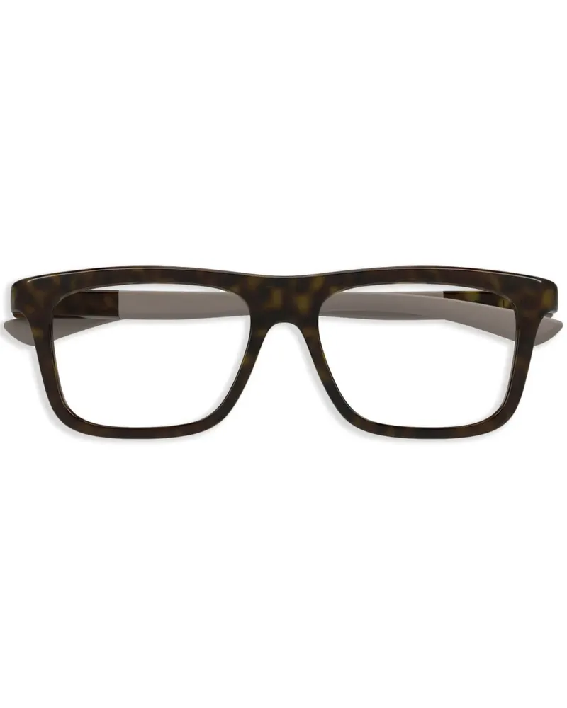 Gucci Brille mit eckigem Gestell - Braun Braun