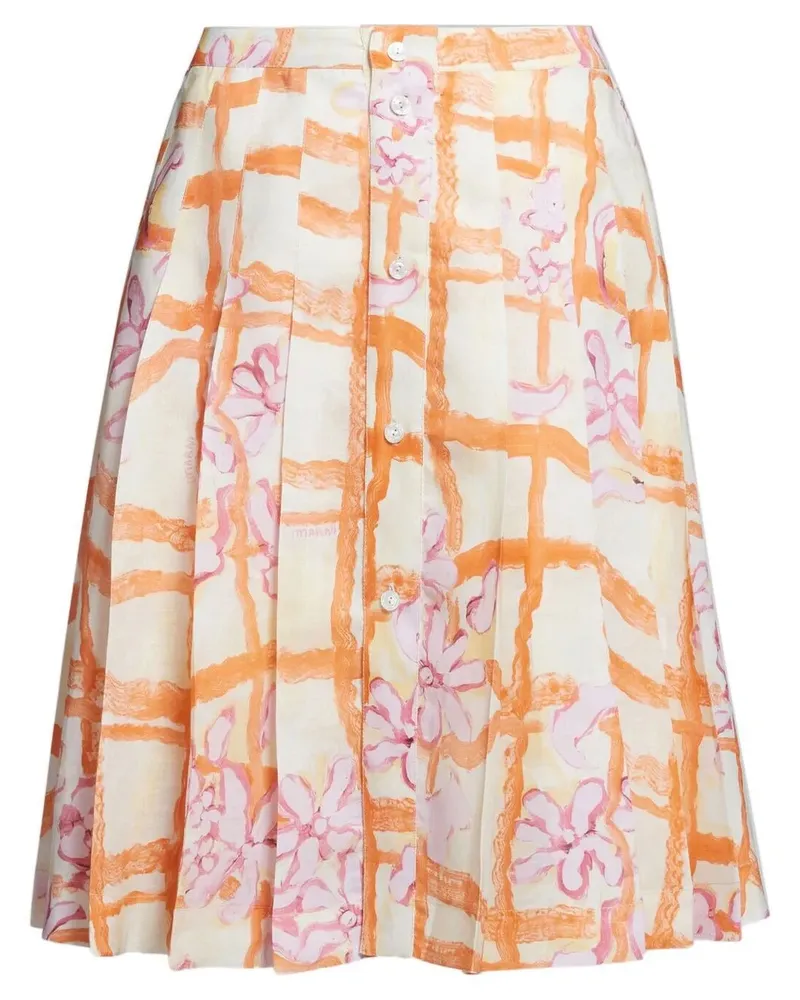 Marni Rock mit Print - Nude Nude