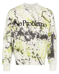 Aries Sweatshirt mit "No Problemo"-Print Nude