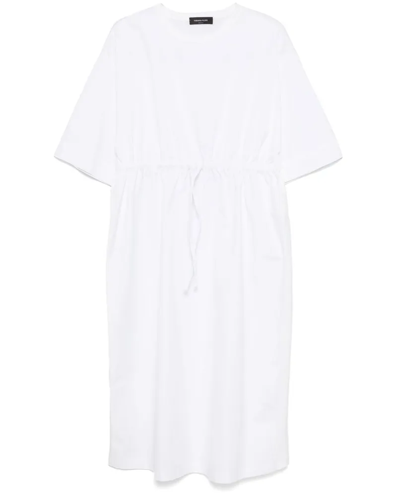 Fabiana Filippi Midikleid mit Einsätzen - Weiß Weiß