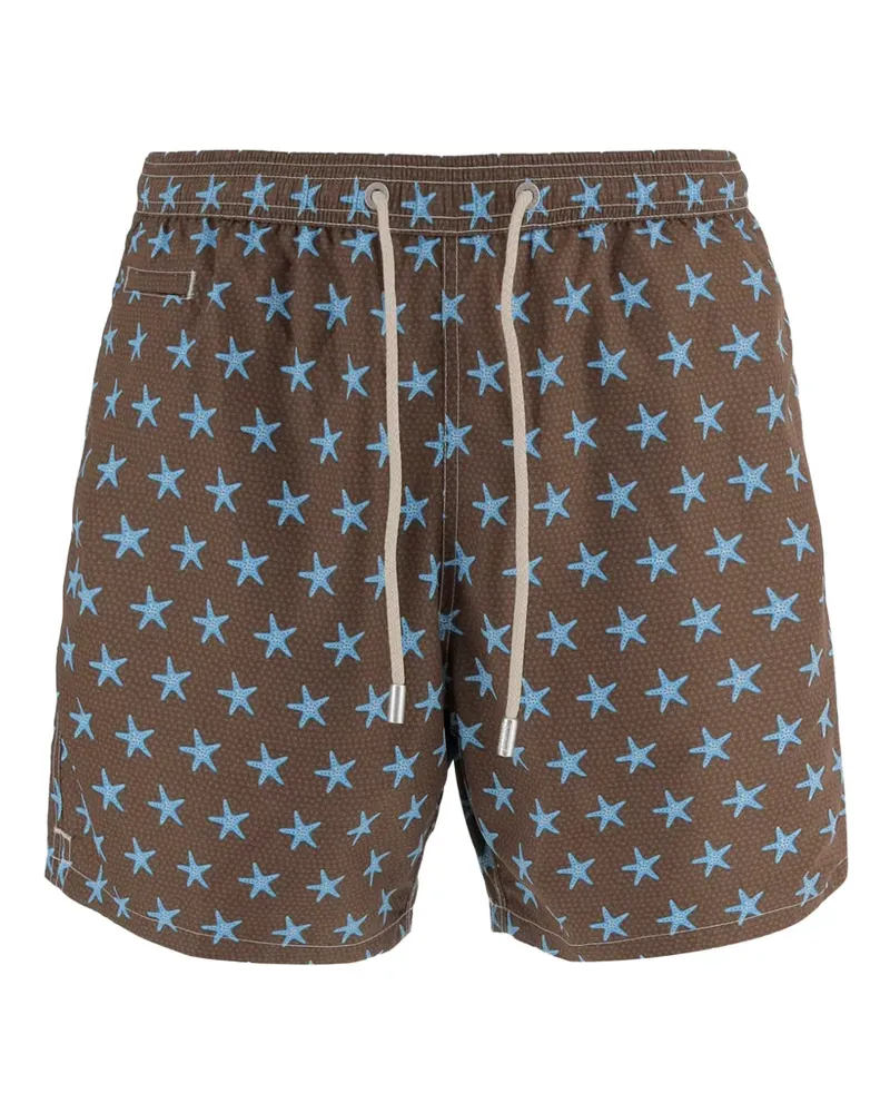 MC2 Saint Barth Lighting Badeshorts mit Stern-Print - Braun Braun