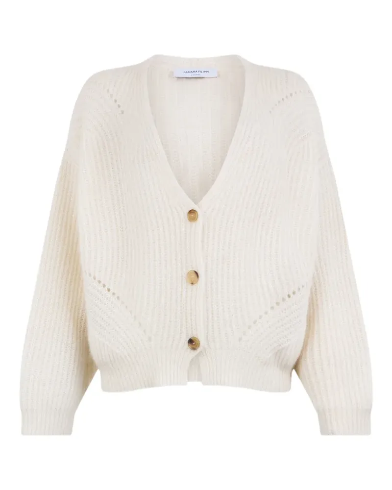 Fabiana Filippi V-neck button cardigan - Weiß Weiß